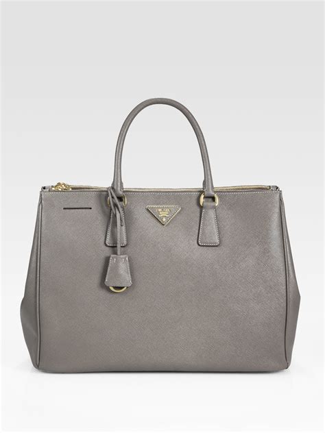 prada saffiano tote gray|Prada saffiano black small.